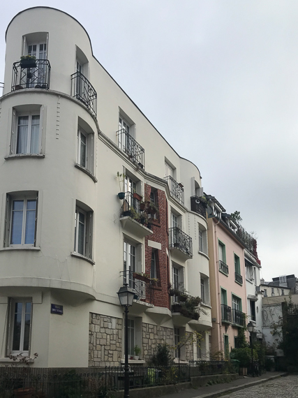 22 octobre 2019 - L'habitat social du XIXe siècle à nos jours. Quartier de la Mouzaïa aux Buttes Chaumont à Paris XIXe
